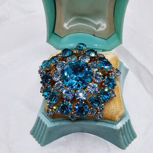 Vintage Austrian Crystal Brooch - Etsy