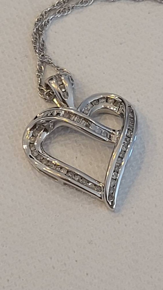 Genuine Diamond Heart Pendant - image 5