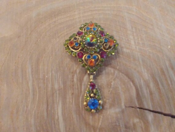 Colorful EDLEE Vintage Brooch - image 4