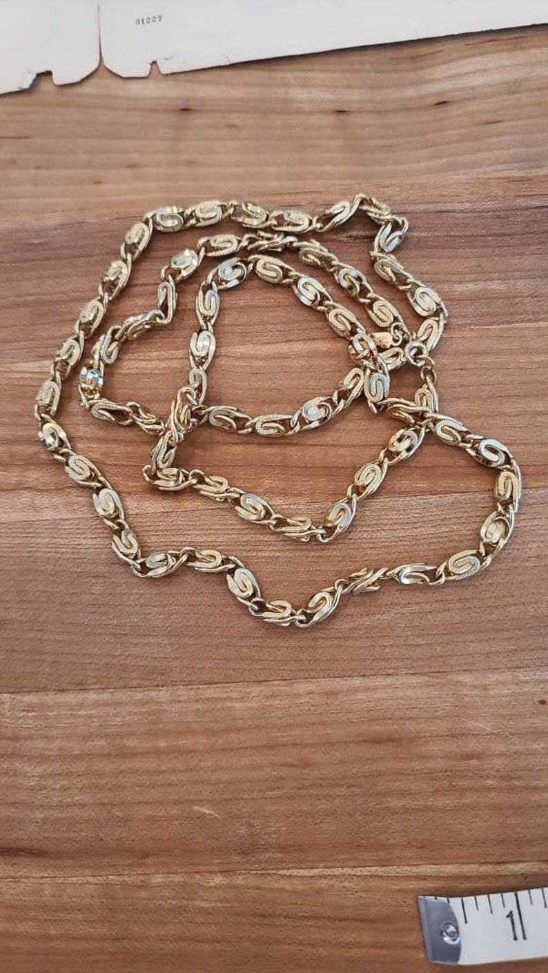 Long Chunky Hattie Carnegie Chain Necklace image 1