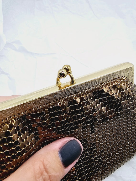 New Old Stock Bronze Colored Mesh Clutch from Whi… - image 3