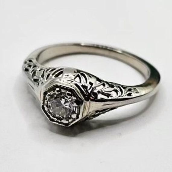 Gorgeous Antique Engagement Ring, Victorian Diamo… - image 4