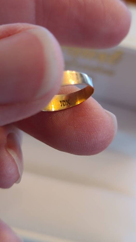 10K Yellow Gold and Diamond Midi/Baby Ring - image 7