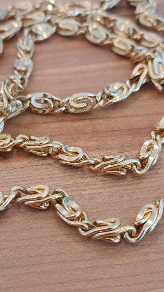 Long Chunky Hattie Carnegie Chain Necklace - image 4