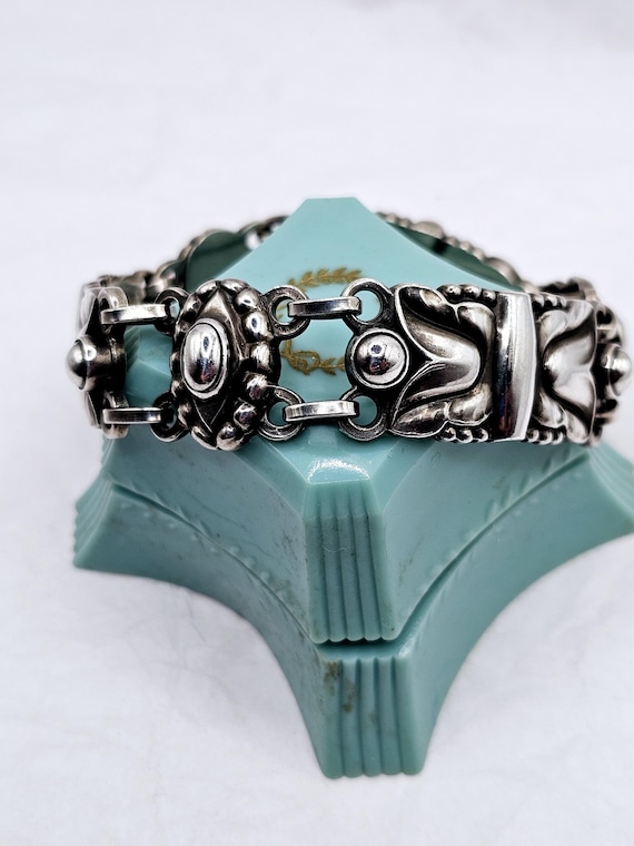 Very RARE #7 Georg Jensen Denmark Sterling Silver Bracelet, 1940's