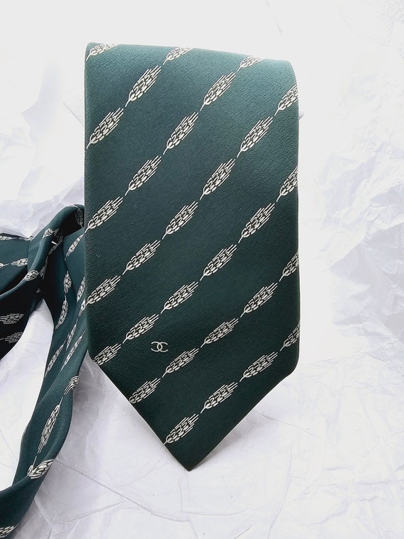 Nice Vintage Designer Silk Tie from Chanel, Blue/G