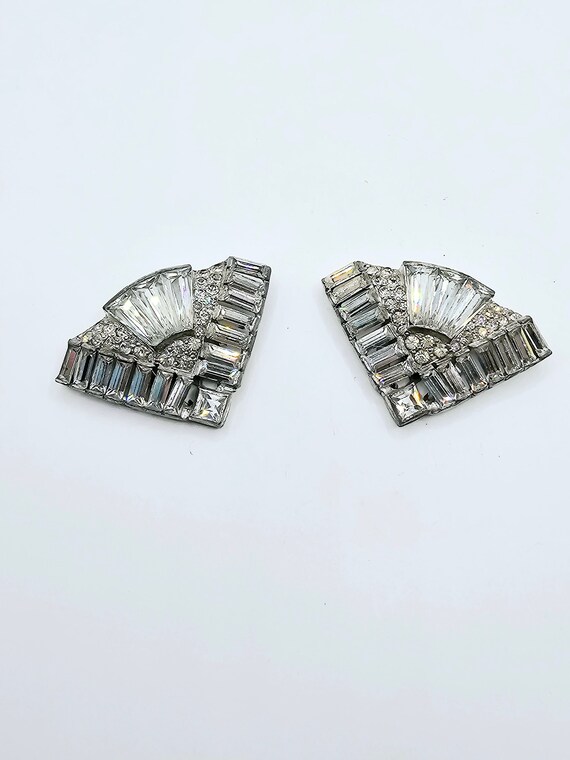 Stunning Vintage Art Deco Dress or Shoe Clips, Ant