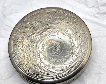 Palmer Gardenglo All-in-One Compact, Vintage Make-Up Compact Mirror, Powder and Rouge Compact