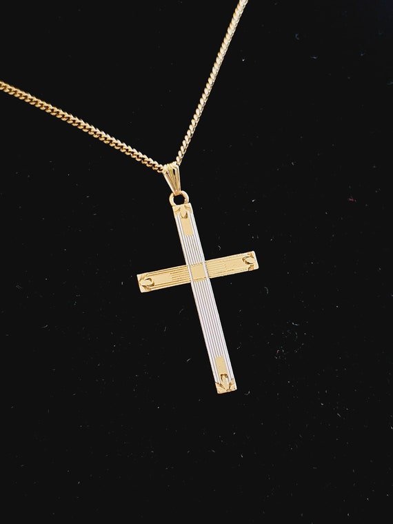 Nice Vintage Gold-Filled Cross Pendant Necklace - image 6
