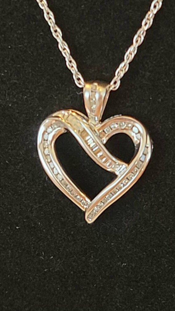 Genuine Diamond Heart Pendant - image 2