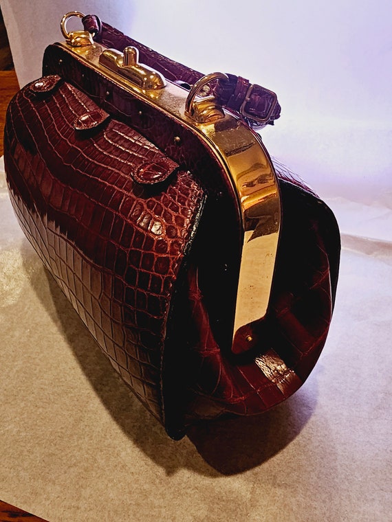Stunning RARE Alligator Leather Handbag from Lede… - image 2