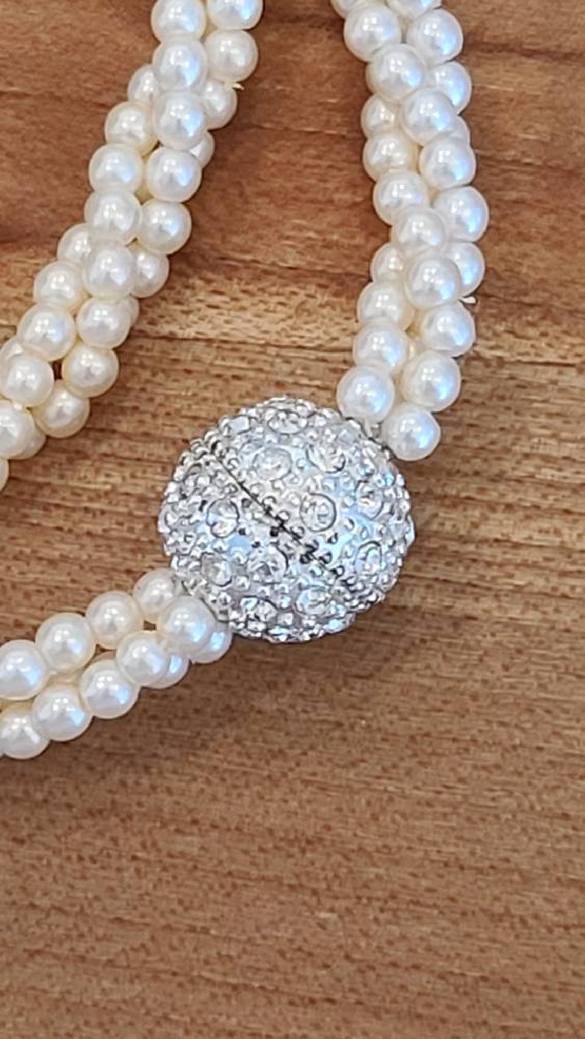 Multi Strand Twisted Seed Pearl Necklace With Closure Etsy
