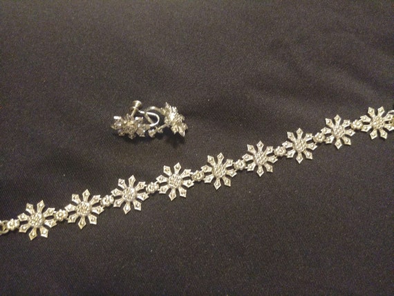 Pristine Sterling Silver and Marcasite Bracelet a… - image 2