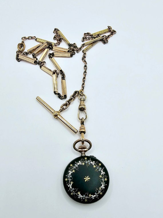 Vintage Ladies Argent Dore' Pendant Watch with Mat