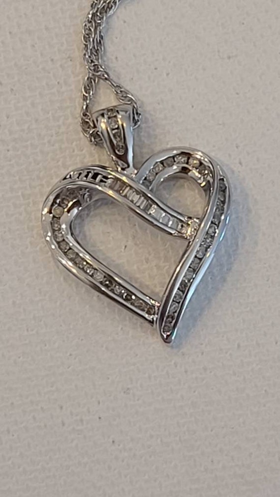 Genuine Diamond Heart Pendant - image 3