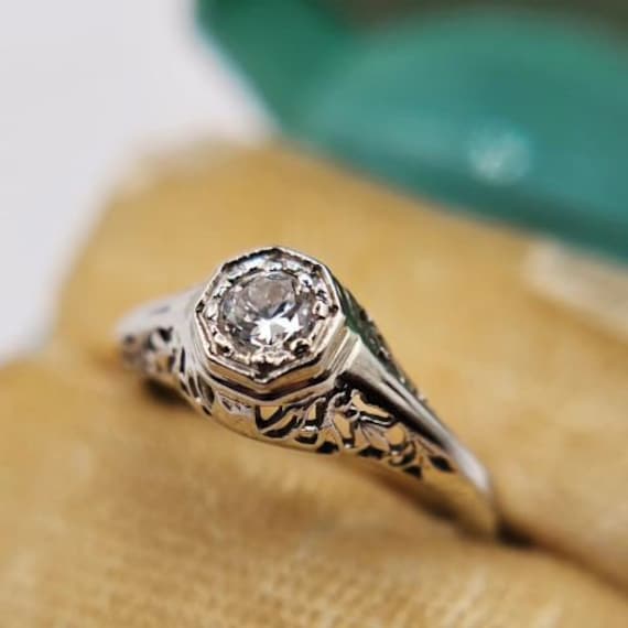 Gorgeous Antique Engagement Ring, Victorian Diamo… - image 2