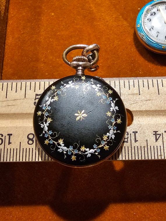 Argent dore watch Enameled Silver & Gold ARGENT dorf POCKET WATCH | eBay main image 4