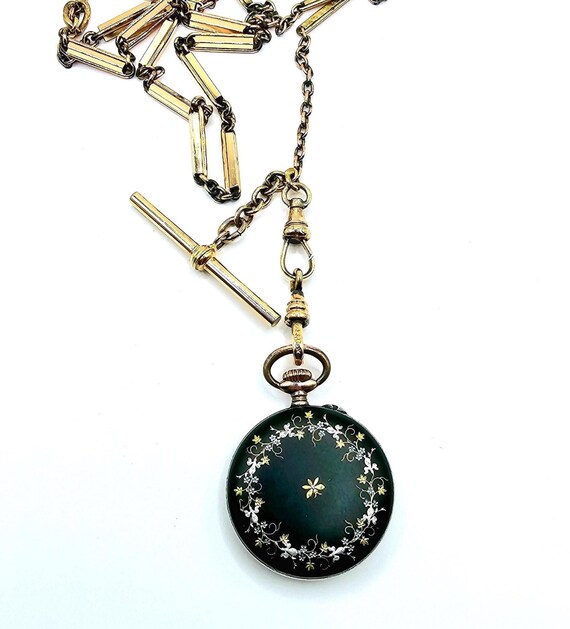 Argent dore watch Enameled Silver & Gold ARGENT dorf POCKET WATCH | eBay main image 2