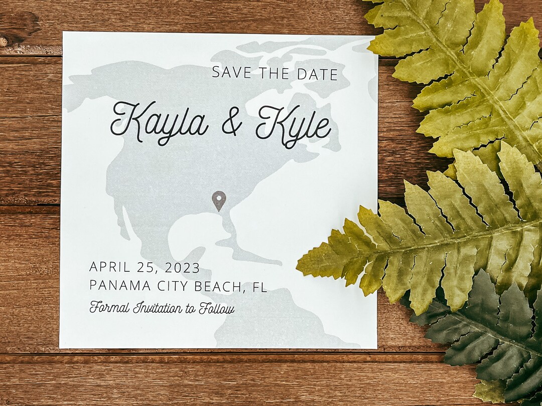 Save the Date Destination Wedding Template, North American Destination