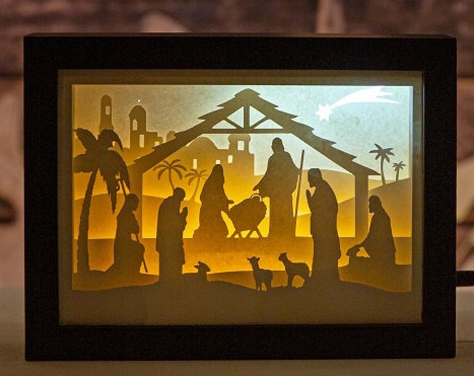 Nativity Shadow Box SVG