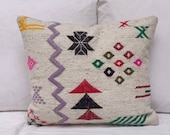 Moroccan pillow Beni ouarain, Handmade berber pillow, Beni urain Berber cushion, wool pillow cover, pillow,