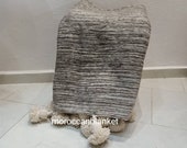 FREE SHIPPING Moroccan blanket, pom blankets,bed spread,moroccan throw blanket,wool moroccan bedding,throw blankets,berber moroccan decor