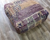 Moroccan Floor Cushion- Home decor, Moroccan poufs, -Wool Handmade Pillow- Home Chair- Floor Cushion Pouf,Handmade poufs, Berber pillow