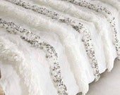 FREE SHIPPING Moroccan Wedding Blanket Handira WHITE with Metal Sequins,carpet moroccan,berberblanket,bedding blanket, Handmade High Quality