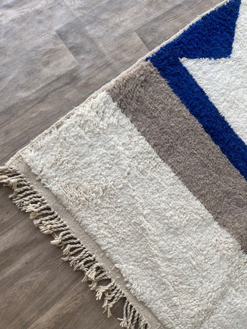 Moroccan rug , Handmade Beni ourain rug , Rug For Living Room , Berber Wool Area Rugs , Colorful Moroccan Rug , Custom Area rug , Boho rug