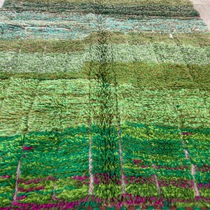 Handmade Moroccan Rug , Custom Morrocan Rug , Moss Rug , Tufted Green Grass Gardening Shape Rug , Rug For Living Room, Berber Wool Area Rugs