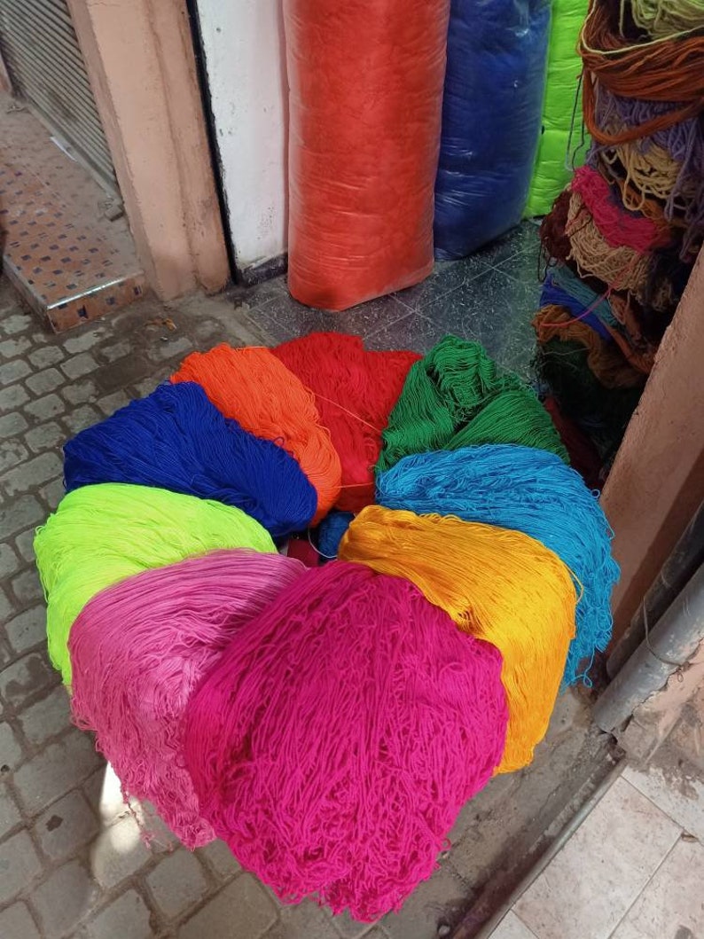 MOROCCAN RUG 8x10,Green rug,Blue rug, Pink rug,Orange rug ,gifts,Beni Ourain Rug,Morrocan rug,white rug,Beni ourain rug 8x10,Morocco 70s rug image 3