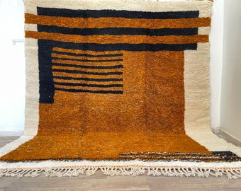 Woven orange moroccan rug kilim - Custom berber rug - Handmade  carpet