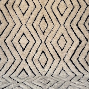Moroccan rug 8x10 , Hand made rugs , White Berber carpet