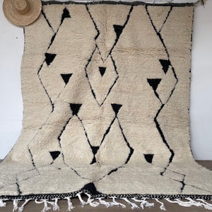 Moroccan Rug , Rugs for living room , Morrocan area rug , Wool Beni Ourain Rug , Moroccan berber Rug , Custom Area Rug 8x10 , Teppich