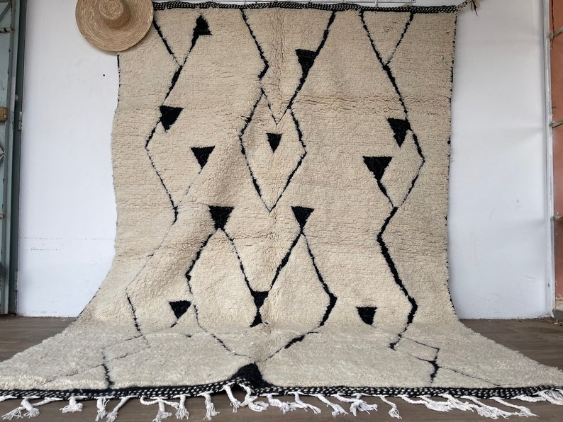 Moroccan Rug , Rugs for living room , Morrocan area rug , Wool Beni Ourain Rug , Moroccan berber Rug , Custom Area Rug 8x10 , Teppich