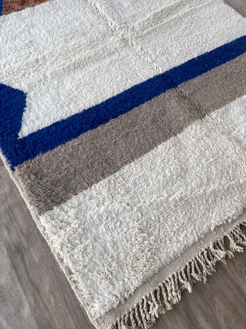 Moroccan rug , Handmade Beni ourain rug , Rug For Living Room , Berber Wool Area Rugs , Colorful Moroccan Rug , Custom Area rug , Boho rug