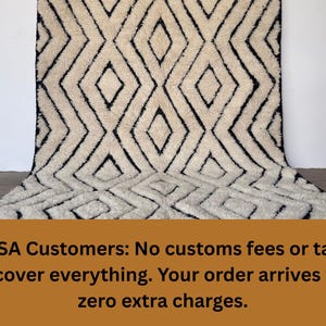 Morrocan rug , Moroccan rug 8x10 , Hand made rugs , Berber carpet image 2