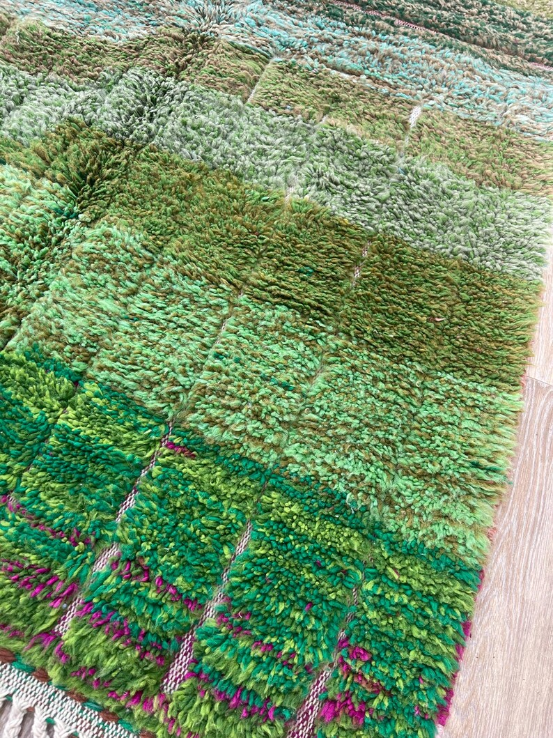 Handmade Moroccan Rug , Custom Morrocan Rug , Moss Rug , Tufted Green Grass Gardening Shape Rug , Rug For Living Room, Berber Wool Area Rugs