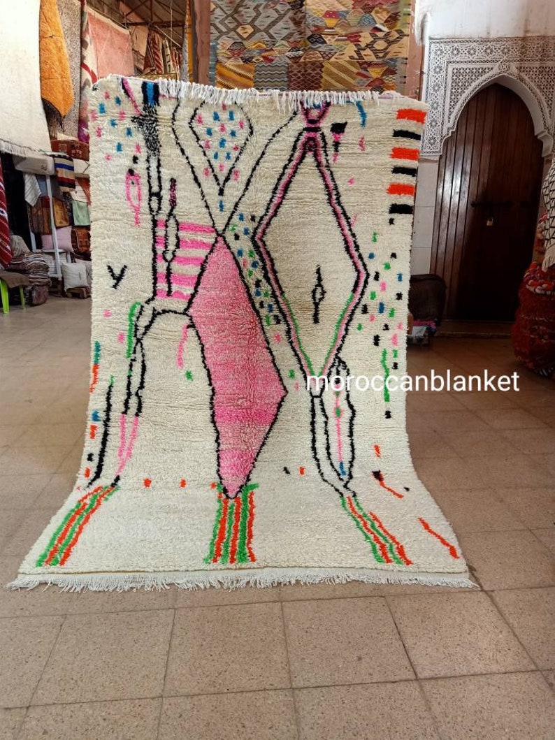 Beni Ourain Rug Authentic Moroccan Rug Large Moroccan Rug Etsy