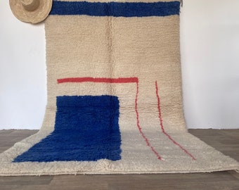 Blue Moroccan Wool Rug 9x12 – Custom Berber Rug