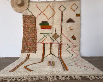 Hand Knotted Beni Ourain Style Wool Rug – Custom Moroccan Rug