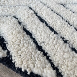 White Custom Boujaad rug 8x10 , Moroccan Woolen carpet , New Azilal rug , Rug For Living Room , Beni ourain style , White Berber rug Rug