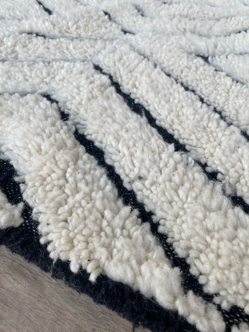 White Custom Boujaad rug 8x10 , Moroccan Woolen carpet , New Azilal rug , Rug For Living Room , Beni ourain style , White Berber rug Rug
