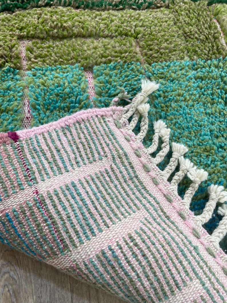 Handmade Moroccan Rug , Custom Morrocan Rug , Moss Rug , Tufted Green Grass Gardening Shape Rug , Rug For Living Room, Berber Wool Area Rugs