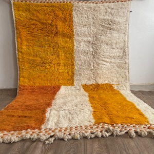 Moroccan rug 9x12, Handmade Rug, Orange Rug For Living Room , Wool Rug , Orange Moroccan Rug , Berber Rug , Custom Area Rug , Bedroom Rug