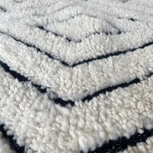 Moroccan rug 8x10 , Hand made rugs , White Berber carpet