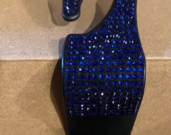 Crystal Car Purse Hook: Royal Blue Bling Hanger