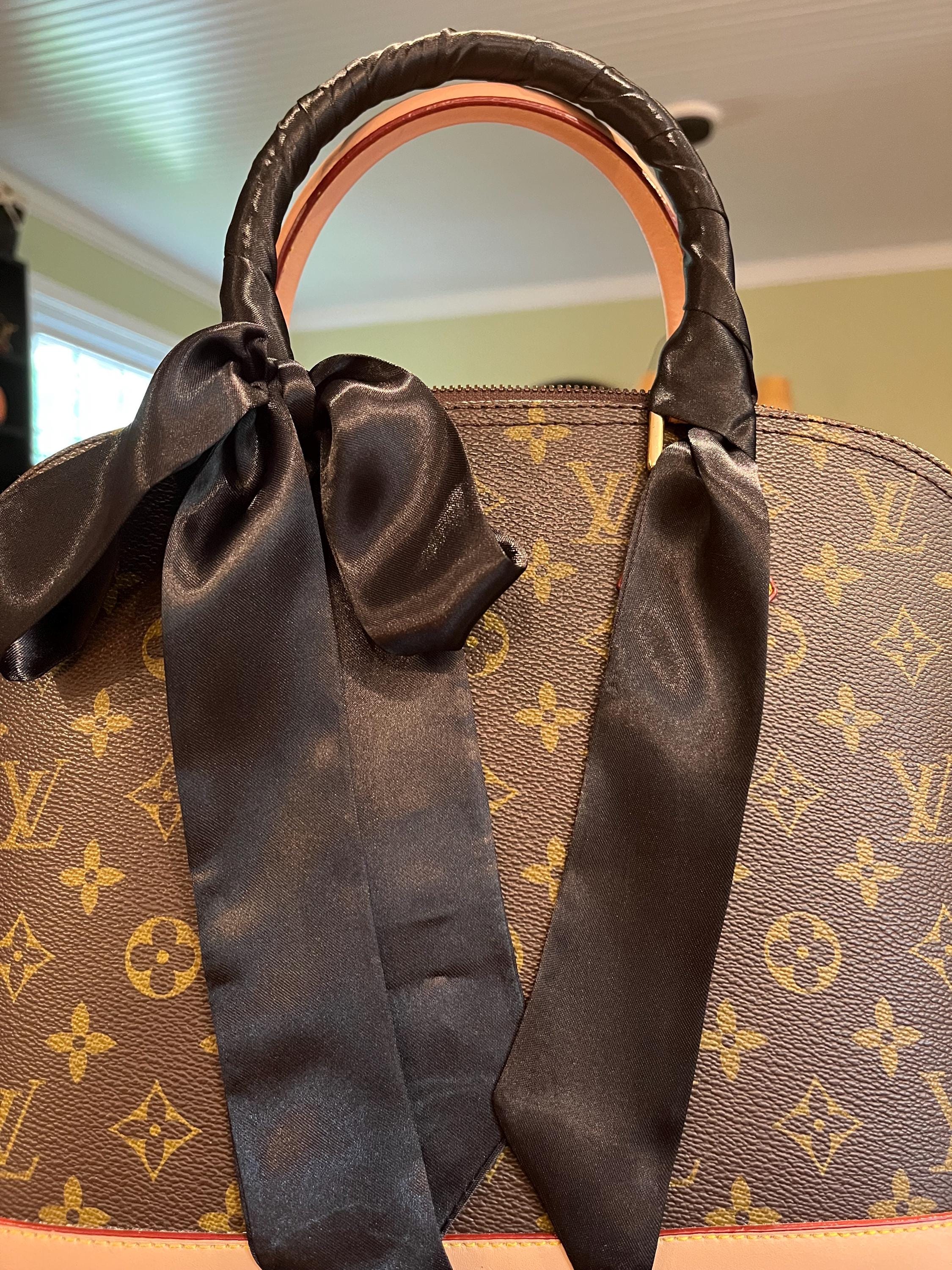Purse  scarf 2  handle covers  solid BLACK classic design special order