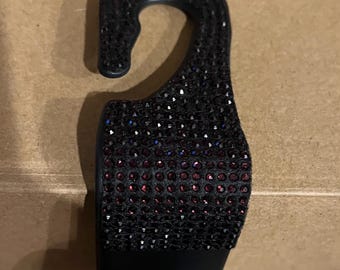 Black Cherry Crystal Car Purse Hook: Bling Car Accessory