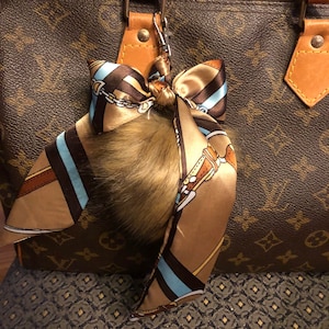 Écharpe de sac à main tressé arc tan Pom porte-clés sac à clips poignée accessoire de charme commande spéciale